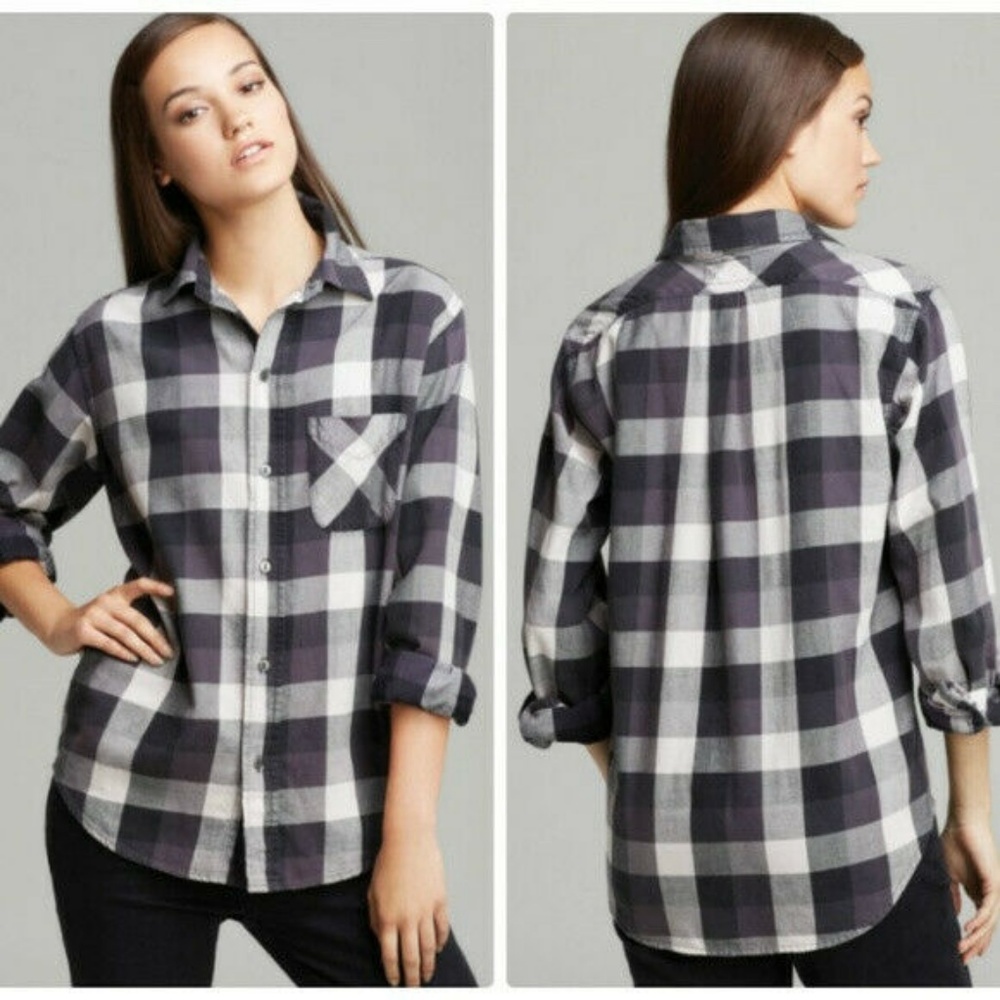 CurrentElliott Prep School Shirt - Graystone Plaid